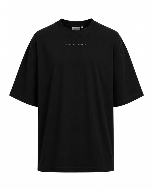 Black Savage Servants tee spin frame 0 degrees front
